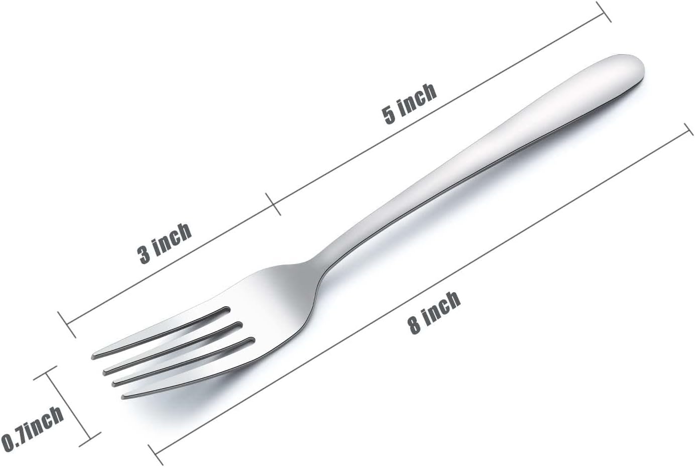 24 Pieces Dinner Forks, Forks Silverware(8 inches), Food Grade Stainless Steel Flatware Forks, Mirror Polished & Dishwasher Safe, Using for Home, Restaurant or Kitchen - Image 2