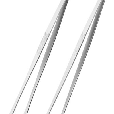 Kitchen Cooking Tongs/Tweezers — 12-Inch Stainless Steel Utensils (2-Pack) with Precision Serrated Tips; Ideal for Chefs, Serving, Grilling, Cooking, Pasta, Salads, & BBQ