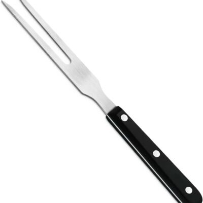 Meat Cooking Fork Stainless Steel Fork - 10.8" Metal Serving Forks for Meat Carving Heavy Duty Two Prong Meat Fork for Grill Lifting Barbecue Fork