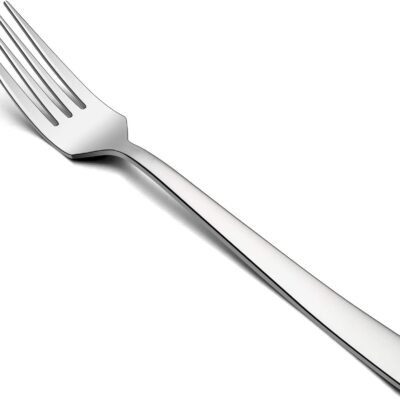 Dinner Forks Set of 12,  7.9 Inch Stainless Steel Forks for Home, Kitchen or Restaurant, Non-toxic & Mirror Polished, Squared Edge & Dishwasher Safe