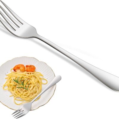 Dinner Forks,8-Piece 8 Inches Stainless Steel Table Fork,Dishwasher Safe Flatware Forks,Food Grade Mirror Polishing Silverware Main Fork For Home,Restaurant Or Hotel