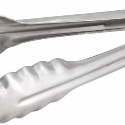 Stainless Steel Multi-Purpose Tongs with Coil Spring (Extra-Thick, Heavy-Duty) — 9-Inch